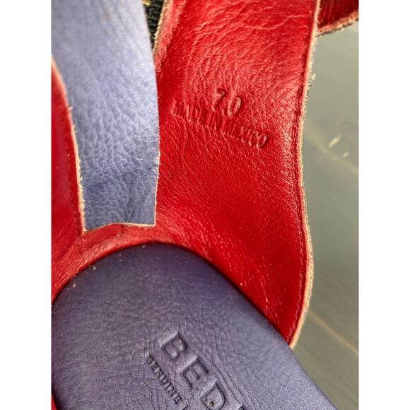 Bed Stu Carroll Platform Ankle Strap Sandals Women 7 Rustic Purple Leather NEW - Picture 11 of 12